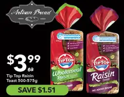 Ritchies Tip Top Raisin Toast offer