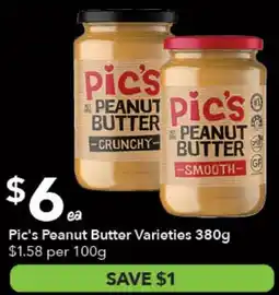 Ritchies Pic's Peanut Butter Varieties offer