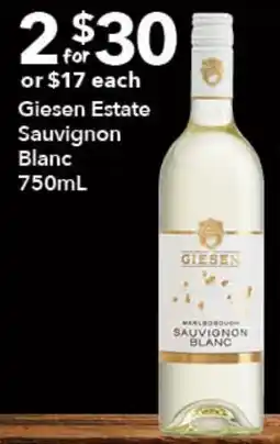 Ritchies Giesen Estate Sauvignon Blanc offer