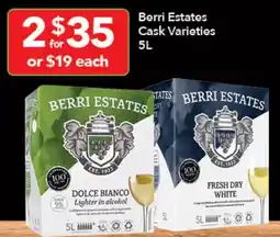 Ritchies Berri Estates Cask Varieties offer
