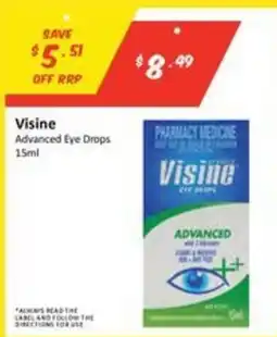 Chemist Outlet Visine Advanced Eye Drops offer