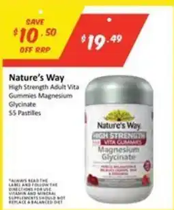 Chemist Outlet Nature's Way High Strength Adult Vita Gummies Magnesium Glycerate offer