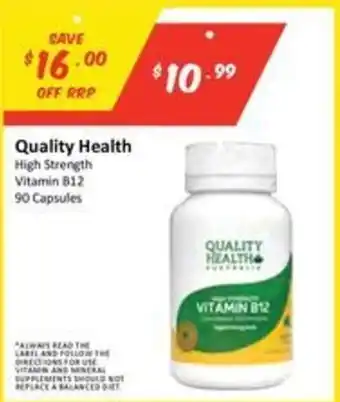 Quality Health High Strength Vitamin B12