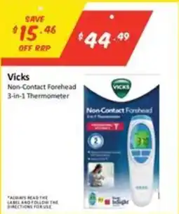 Chemist Outlet Vicks Non-Contact Forehead 3-in-1 Thermometer offer