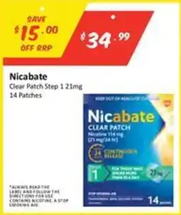 Chemist Outlet Nicabate Clear Patch Step 1 21mg offer