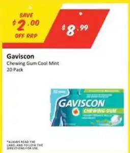 Chemist Outlet Gaviscon Chewing Gum Cool Mint offer