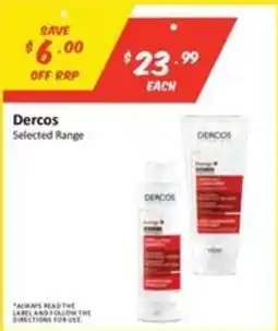 Chemist Outlet Dercos Selected Range offer