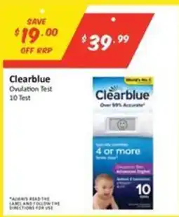 Chemist Outlet Clearblue Ovulation Test offer