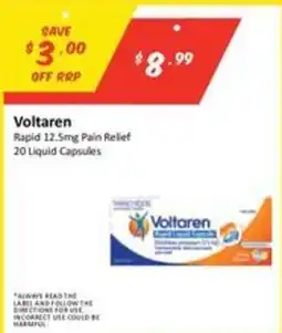 Chemist Outlet Voltaren Rapid 12.5mg Pain Relief offer
