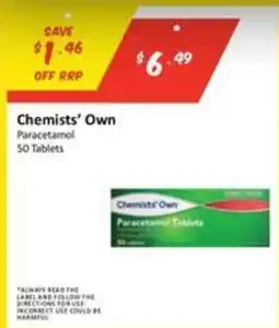 Chemist Outlet Chemists' Own Paracetamol offer