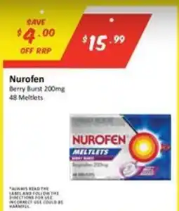 Chemist Outlet Nurofen Berry Burst 200mg offer