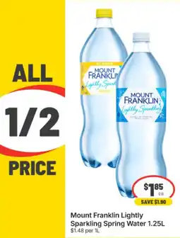IGA Xpress Mount Franklin Lightly Sparkling Spring Water offer