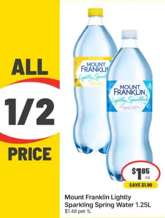 Mount Franklin Lightly Sparkling Spring Water