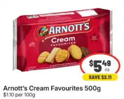 IGA Xpress Arnott's Cream Favourites offer
