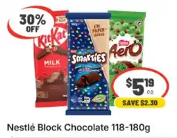 IGA Xpress Nestlé Block Chocolate offer