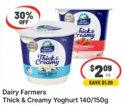 IGA Xpress Dairy Farmers Thick & Creamy Yoghurt offer