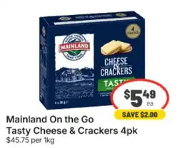 IGA Xpress Mainland On the Go Tasty Cheese & Crackers offer