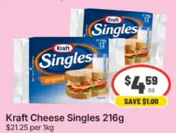 IGA Xpress Kraft Cheese Singles offer