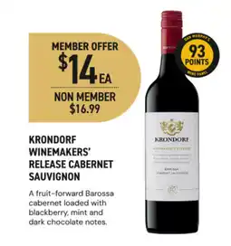 Dan Murphy's Krondorf Winemakers' Release Cabernet Sauvignon offer