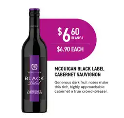 Dan Murphy's McGuigan Black Label Cabernet Sauvignon offer