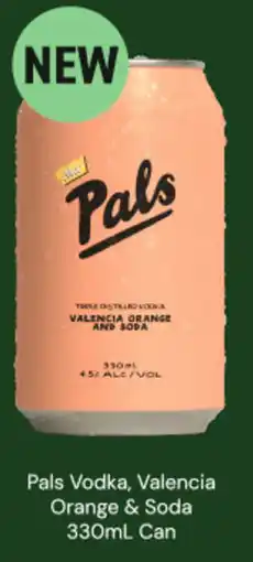 Dan Murphy's Pals Vodka, Valencia Orange & Soda offer