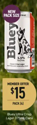 Dan Murphy's Bluey Ultra Crisp Lager offer