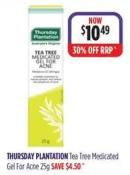 Ramsay Pharmacy Thursday Plantation Tea Tree Medicated Gel For Acne offer