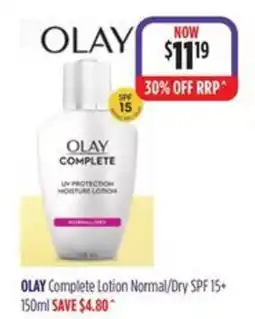 Ramsay Pharmacy Olay Complete Lotion Normal/Dry SPF 15+ offer