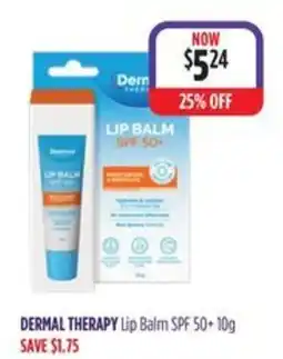 Ramsay Pharmacy Dermal Therapy Lip Balm SPF 50+ offer