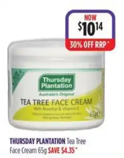 Ramsay Pharmacy Thursday Plantation Tea Tree Face Cream offer