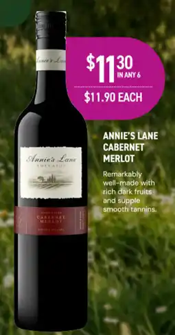 Dan Murphy's Annie's Lane Cabernet Merlot offer