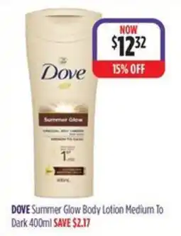 Ramsay Pharmacy Dove Summer Glow Body Lotion Medium To Dark offer