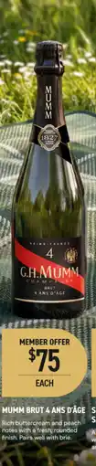 Dan Murphy's Mumm Brut 4 Ans D'Age offer