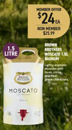 Dan Murphy's Brown Brothers Moscato 1.5L Bagnum offer