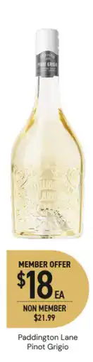 Dan Murphy's Paddington Lane Pinot Grigio offer