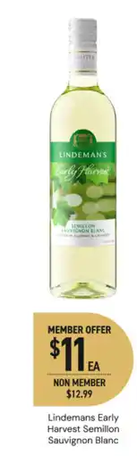 Dan Murphy's Lindemans Early Harvest Semillon Sauvignon Blanc offer