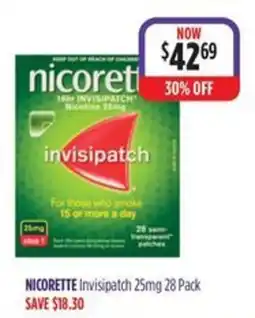 Ramsay Pharmacy Nicorette Invisipatch 25mg offer