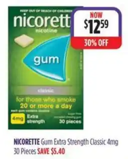 Ramsay Pharmacy Nicorette Gum Extra Strength Classic 4mg offer