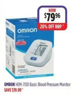 Ramsay Pharmacy Omron HEM-7120 Basic Blood Pressure Monitor offer