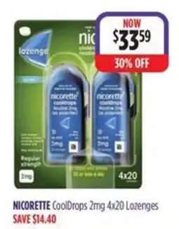 Ramsay Pharmacy Nicorette CoolDrops 2mg Lozenges offer