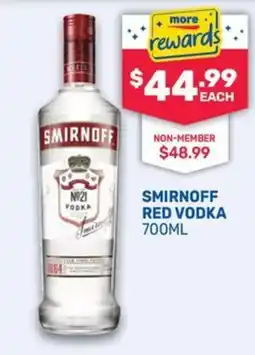 SipnSave Smirnoff Red Vodka offer
