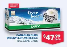 SipnSave Canadian Club Whisky 4.8% Varieties offer