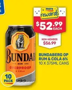 SipnSave Bundaberg OP Rum & Cola offer