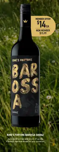 Dan Murphy's King's Fortune Barossa Shiraz offer