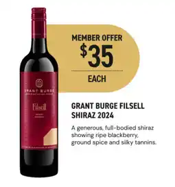 Dan Murphy's Grant Burge Filsell Shiraz 2024 offer