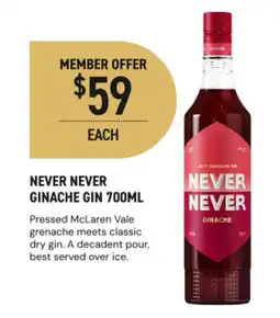 Dan Murphy's Never Never Ginache Gin offer