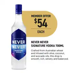 Dan Murphy's Never Never Signature Vodka offer