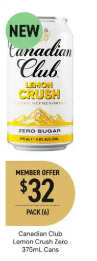 Dan Murphy's Canadian Club Lemon Crush Zero offer