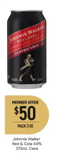 Dan Murphy's Johnnie Walker Red & Cola offer