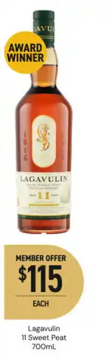 Dan Murphy's Lagavulin 11 Sweet Peat offer